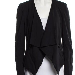 Akris Punto Open Front Black Jacket Size 8